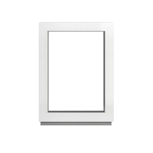 Framex Kellerfenster - Festverglasung (Fib) Weiß 40 x 85 cm 2-fach 32 mm (4/24/4) Fenster/Gartenhaus Fenster/Kunststofffenster Breite x Höhe 400 x 850 mm von Framex