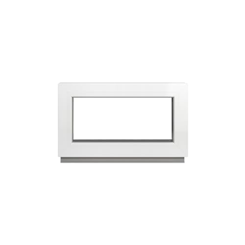 Framex Kellerfenster - Festverglasung (Fib) Weiß 45 x 120 cm 2-fach 32 mm (4/24/4) Fenster/Gartenhaus Fenster/Kunststofffenster Breite x Höhe 450 x 1200 mm von Framex