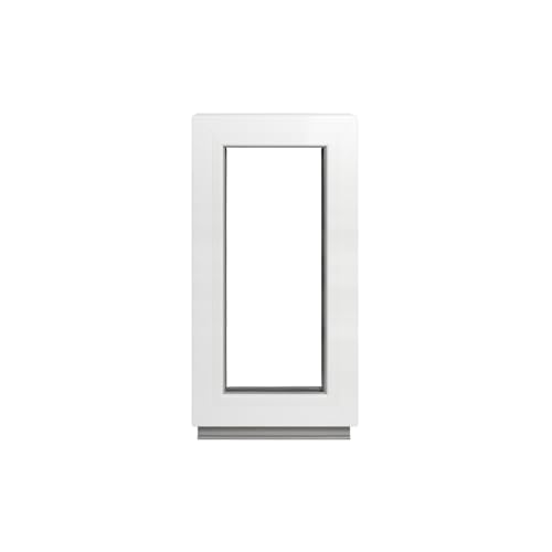 Framex Kellerfenster - Festverglasung (Fib) Weiß 45 x 85 cm 2-fach 32 mm (4/24/4) Fenster/Gartenhaus Fenster/Kunststofffenster Breite x Höhe 450 x 850 mm von Framex