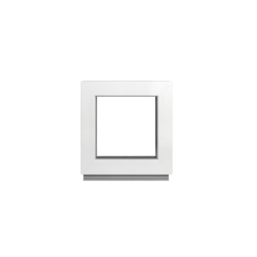 Framex Kellerfenster - Festverglasung (Fib) Weiß 50 x 50 cm 2-fach 32 mm (4/24/4) Fenster/Gartenhaus Fenster/Kunststofffenster Breite x Höhe 500 x 500 mm von Framex