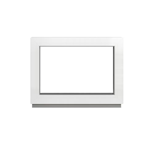 Framex Kellerfenster - Festverglasung (Fib) Weiß 65 x 40 cm 2-fach 32 mm (4/24/4) Fenster/Gartenhaus Fenster/Kunststofffenster Breite x Höhe 650 x 400 mm von Framex
