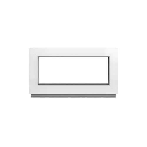 Framex Kellerfenster - Festverglasung (Fib) Weiß 75 x 115 cm 2-fach 32 mm (4/24/4) Fenster/Gartenhaus Fenster/Kunststofffenster Breite x Höhe 750 x 1150 mm von Framex