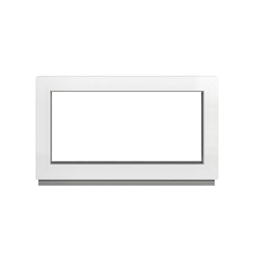 Framex Kellerfenster - Festverglasung (Fib) Weiß 75 x 45 cm 2-fach 32 mm (4/24/4) Fenster/Gartenhaus Fenster/Kunststofffenster Breite x Höhe 750 x 450 mm von Framex