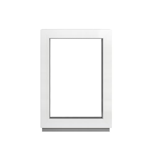 Framex Kellerfenster - Festverglasung (Fib) Weiß 75 x 95 cm 2-fach 32 mm (4/24/4) Fenster/Gartenhaus Fenster/Kunststofffenster Breite x Höhe 750 x 950 mm von Framex