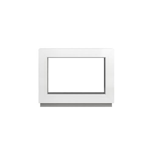 Framex Kellerfenster - Festverglasung (Fib) Weiß 80 x 65 cm 2-fach 32 mm (4/24/4) Fenster/Gartenhaus Fenster/Kunststofffenster Breite x Höhe 800 x 650 mm von Framex