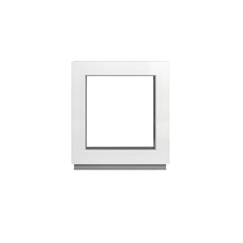 Framex Kellerfenster - Festverglasung (Fib) Weiß 90 x 100 cm 2-fach 32 mm (4/24/4) Fenster/Gartenhaus Fenster/Kunststofffenster Breite x Höhe 900 x 1000 mm von Framex
