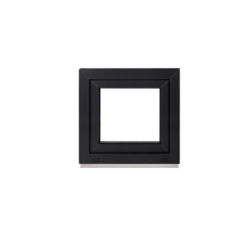 Framex Kellerfenster Kleines Fenster Innen Weiß/Außen Anthrazit Breite x Höhe 50 x 45 cm (500 x 450 mm) 3 Fach (32 mm) Dreh Kipp DIN Links von Framex