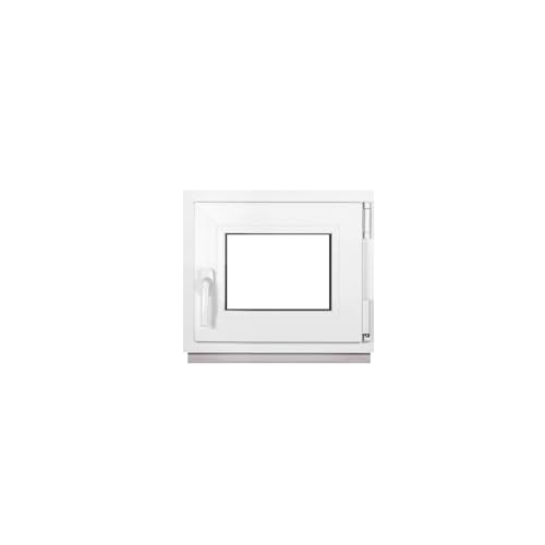 Framex Kellerfenster Kleines Fenster Weiß Breite x Höhe 45 x 40 cm (450 x 400 mm) 2fach (32 mm) Dreh Kipp DIN Rechts - Premium - Alle Größen von Framex