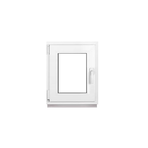 Framex Kellerfenster Kleines Fenster Weiß Breite x Höhe 45 x 50 cm (450 x 500 mm) 3-Fach (32 mm) Dreh Kipp DIN Links - Premium von Framex