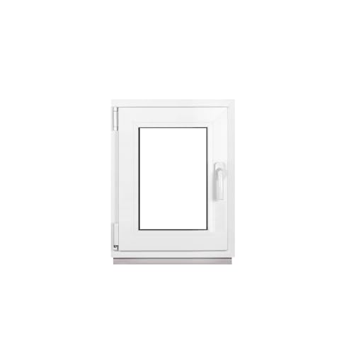 Framex Kellerfenster Kleines Fenster Weiß Breite x Höhe 45 x 60 cm (450 x 600 mm) 3-Fach (32 mm) Dreh Kipp DIN Links - Premium von Framex