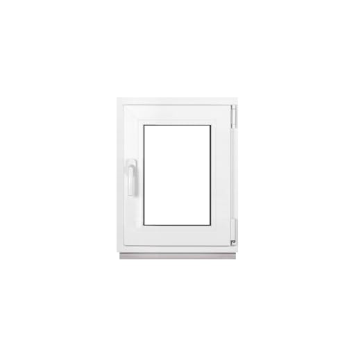 Framex Kellerfenster Kleines Fenster Weiß Breite x Höhe 45 x 60 cm (450 x 600 mm) 3-Fach (32 mm) Dreh Kipp DIN Rechts - Premium von Framex