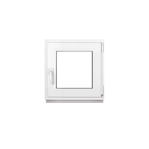 Framex Kellerfenster Kleines Fenster Weiß Breite x Höhe 55 x 55 cm (550 x 550 mm) 3-Fach (32 mm) Dreh Kipp DIN Rechts - Premium von Framex