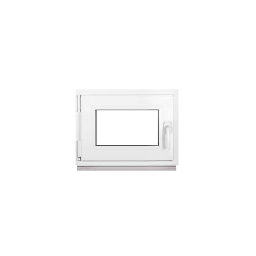 Framex Kellerfenster Kleines Fenster Weiß Breite x Höhe 60 x 45 cm (600 x 450 mm) 2-fach (32 mm) Dreh Kipp DIN Links - Premium - Alle Größen von Framex