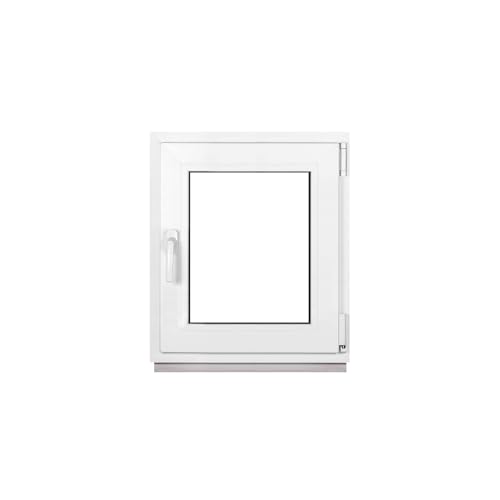 Framex Kellerfenster Kleines Fenster Weiß Breite x Höhe 60 x 65 cm (600 x 650 mm) 2fach (32 mm) Dreh Kipp DIN Rechts - Premium - Alle Größen von Framex