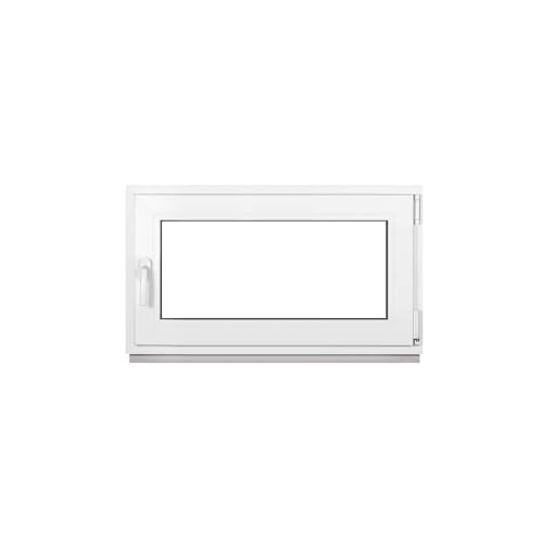 Framex Premium Kunststofffenster Breite x Höhe: (110 x 55 cm) | 7-Kammer-Profil | 80 mm Bautiefe | 50 mm 3-fach Verglasung | Dreh-Kipp | DIN Rechts von Framex