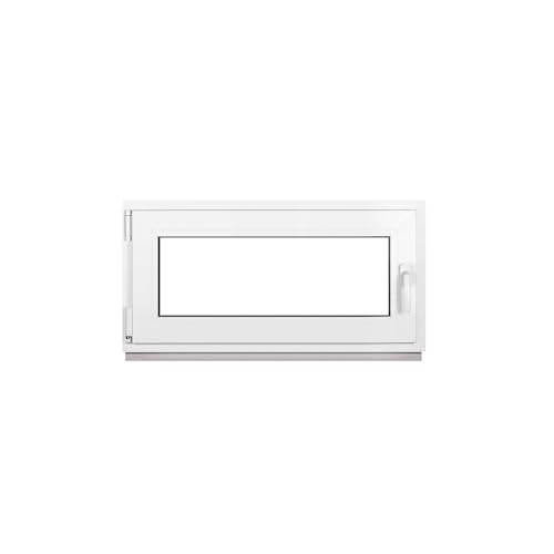 Framex Premium Kunststofffenster Breite x Höhe: (115 x 55 cm) | 7-Kammer-Profil | 80 mm Bautiefe | 50 mm 3-fach Verglasung | Dreh-Kipp | DIN Links von Framex