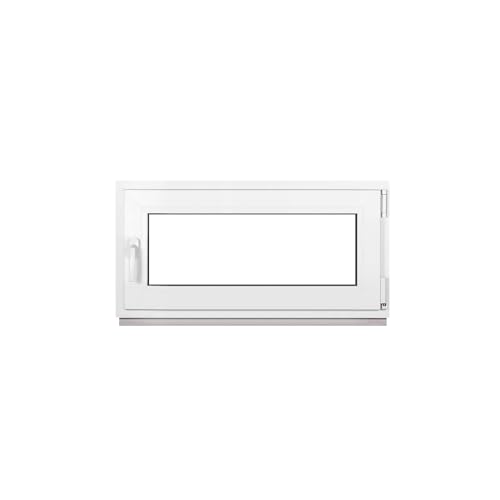 Framex Premium Kunststofffenster Breite x Höhe: (115 x 55 cm) | 7-Kammer-Profil | 80 mm Bautiefe | 50 mm 3-fach Verglasung | Dreh-Kipp | DIN Rechts von Framex