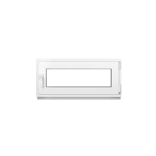 Framex Premium Kunststofffenster Breite x Höhe: (120 x 55 cm) | 7-Kammer-Profil | 80 mm Bautiefe | 50 mm 3-fach Verglasung | Dreh-Kipp | DIN Rechts von Framex