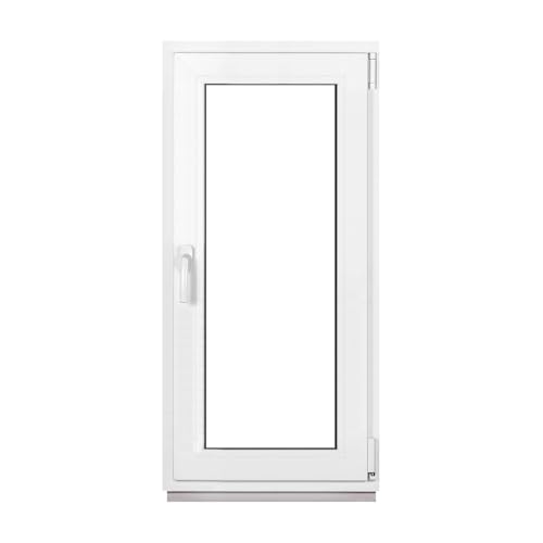 Framex Premium Kunststofffenster Breite x Höhe: (55 x 120 cm) | 7-Kammer-Profil | 80 mm Bautiefe | 50 mm 3-fach Verglasung | Dreh-Kipp | DIN Rechts von Framex