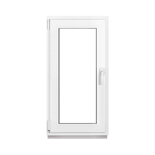 Framex Premium Kunststofffenster Breite x Höhe: (60 x 110 cm) | 7-Kammer-Profil | 80 mm Bautiefe | 50 mm 3-fach Verglasung | Dreh-Kipp | DIN Links von Framex