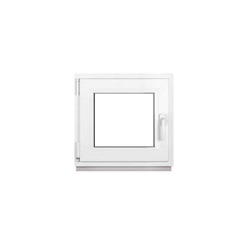 Framex Premium Kunststofffenster Breite x Höhe: (60 x 55 cm) | 7-Kammer-Profil | 80 mm Bautiefe | 50 mm 3-fach Verglasung | Dreh-Kipp | DIN Links von Framex