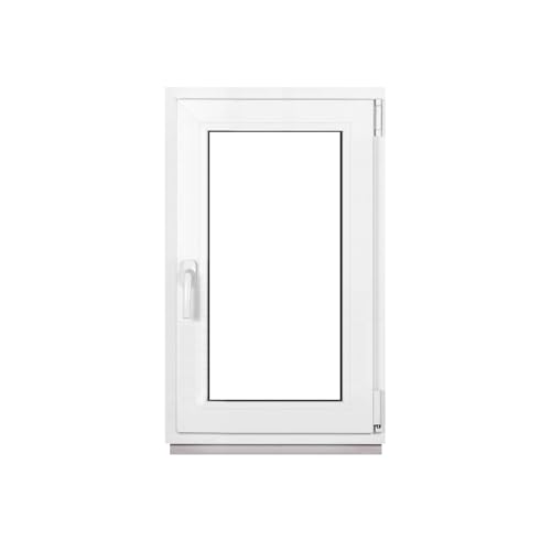 Framex Premium Kunststofffenster Breite x Höhe: (65 x 100 cm) | 7-Kammer-Profil | 80 mm Bautiefe | 50 mm 3-fach Verglasung | Dreh-Kipp | DIN Rechts von Framex