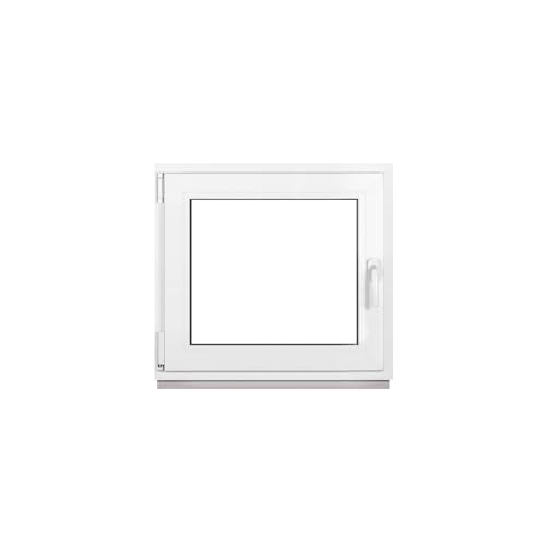 Framex Premium Kunststofffenster Breite x Höhe: (85 x 75 cm) | 7-Kammer-Profil | 80 mm Bautiefe | 50 mm 3-fach Verglasung | Dreh-Kipp | DIN Links von Framex
