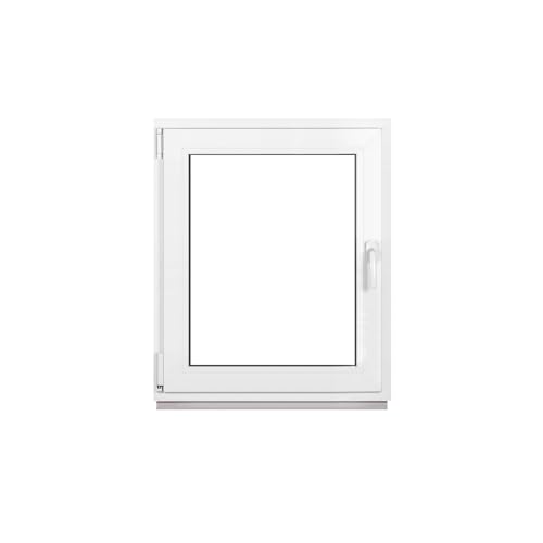 Framex Premium Kunststofffenster Breite x Höhe: (90 x 110 cm) | 7-Kammer-Profil | 80 mm Bautiefe | 50 mm 3-fach Verglasung | Dreh-Kipp | DIN Links von Framex