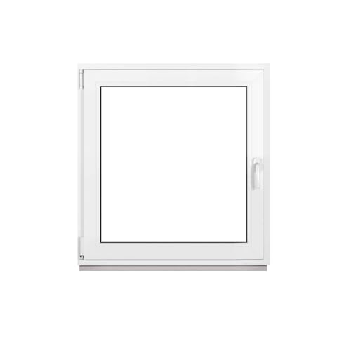 Framex Premium Kunststofffenster Breite x Höhe: (95 x 100 cm) | 7-Kammer-Profil | 80 mm Bautiefe | 50 mm 3-fach Verglasung | Dreh-Kipp | DIN Links von Framex