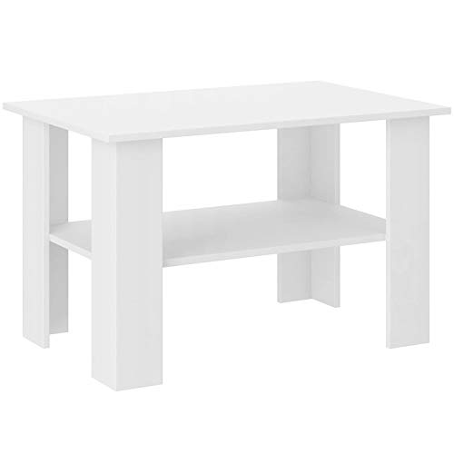 Framire A-2 Kaffeetisch, Tisch für das Wohnzimmer, Weiß, 60x120x55 von Framire