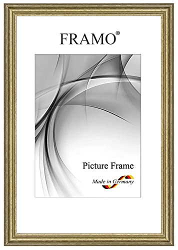 FRAMO Barock Bilderrahmen 80 x 100 cm aus Massivholz | Alt-Silber | Farbe/Größe wählbar | Retro Vintage Antik Rahmen N°085 von FRAMO