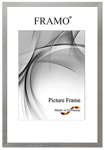FRAMO Holz Bilderrahmen 15 x 22 cm aus Massivholz | Silber Grau | Farbe/Größe wählbar | Rahmen für Poster | Puzzle | Foto collage N°053 von FRAMO