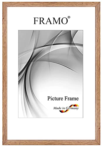 FRAMO Holz Bilderrahmen Schmal 12 x 17 cm aus Massivholz | Rustikal-Braun | Farbe/Größe wählbar | Rahmen für Poster | Puzzle | Foto collage N°079 von FRAMO