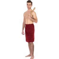 framsohn frottier Sarong "Saunakilt Herren", hergestellt in Österreich, Dehnbund & Druckknöpfe variabel verstellbar von Framsohn Frottier