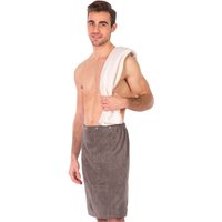 framsohn frottier Sarong "Saunakilt Herren", hergestellt in Österreich, Dehnbund & Druckknöpfe variabel verstellbar von Framsohn Frottier