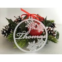 Benutzerdefinierte Weihnachtsschmuck | Weihnachtsbaumschmuck Urlaub Name Schneeflocke Dekor Familien Geschenke Benutzerdefinierte Weihnachtsschmuck | Weihnachtsbaumschmuck Urlaub Name Schneeflocke Dekor Familien Geschenke von FranJohnsonHouse