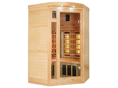 France Sauna - SN-APOLLON-Q2C - Infrarot-Sauna Apollon - EIN-/Aus-Taste - Reinigung der Kabine durch Ionisator - Chromotherapie 7 Farben - 2/3 Sitzer von France Sauna