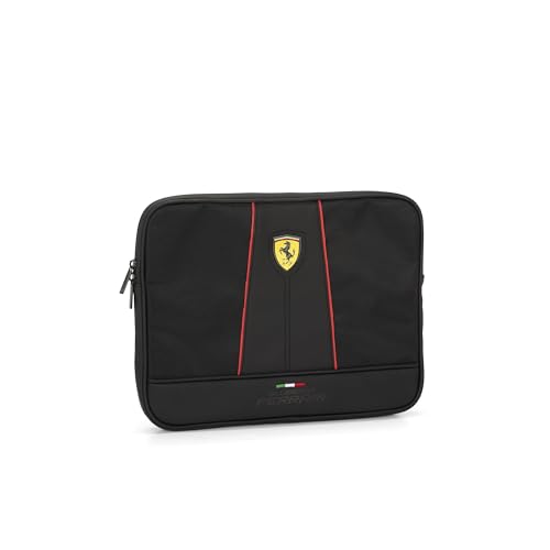 Ferrari - Tablet-Schutzhülle F.to Max 32 x 23 cm, aus technischem Nylon, mit Wasserdichten Reißverschlüssen, 32 x 23 cm, Schwarz von Franco Cosimo Panini