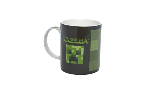 Minecraft – Personalisierte Tasse aus Porzellan + Geschenkbox – Frühstückstasse mit Griff – Mikrowelle und Spülmaschine – Minecraft Gadget für Weihnachtsgeschenke für Kinder und Jungen, 350 ml von Franco Cosimo Panini