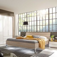Bett in Eiche Sägerau modern von Franco Möbel