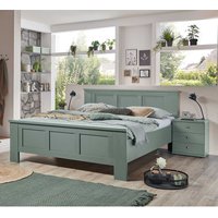 Grosse Betten im modernen Landhausstil Graugrün von Franco Möbel