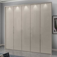 Kleiderschrank Glasfront in Beige Dreh- und Falttüren von Franco Möbel