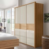 Kleiderschrank in Beige und Eiche 3-türig von Franco Möbel