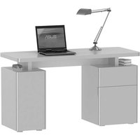Laptop Schreibtisch in Weiß Hochglanz 135 cm breit von Franco Möbel