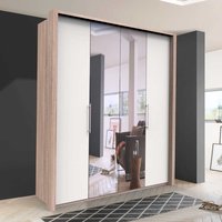 Moderner Schlafzimmerschrank mit Falttüren und Spiegel Made in Germany von Franco Möbel