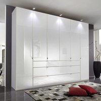 Schlafzimmer Kleiderschrank in Weiß Glas beschichtet von Franco Möbel