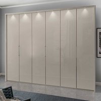 Schlafzimmerkleiderschrank Glasfront in Beige Made in Germany von Franco Möbel