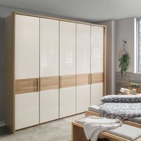 Schlafzimmerschrank in Beige Glas beschichtet Eiche von Franco Möbel