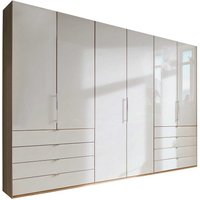 Schlafzimmerschrank in Beige und Eiche Bianco Falttüren von Franco Möbel