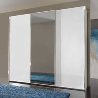 Schlafzimmerschrank in Weiß Glas Schwebetüren von Franco Möbel